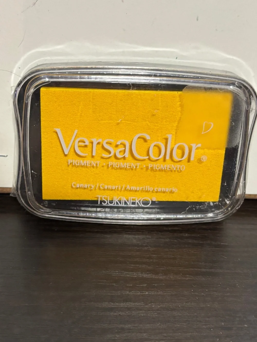 Yellow Rubber stamps ink pad